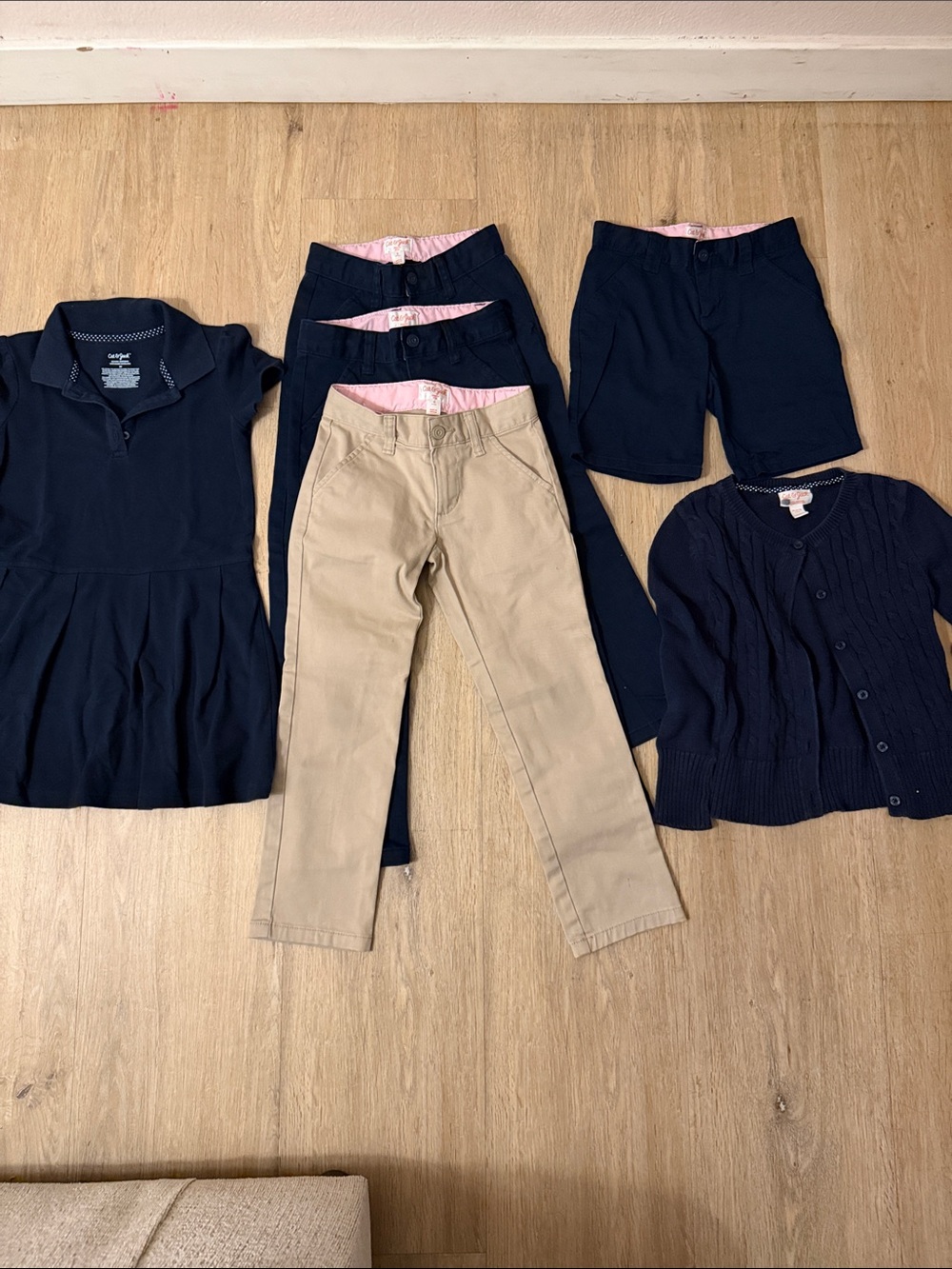 Cat & Jack Navy and Khaki School Uniform Bundle